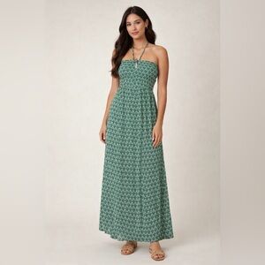 Sincerely Jules Green‎ Patterned Maxi Dress Size M